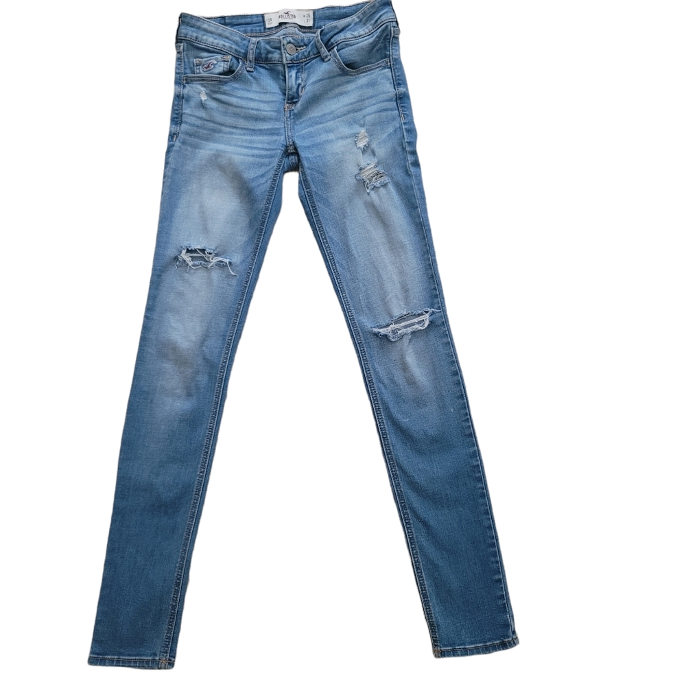 Juniors Hollister 3 R jeans ripped style fringe skinny - Picture 1 of 6